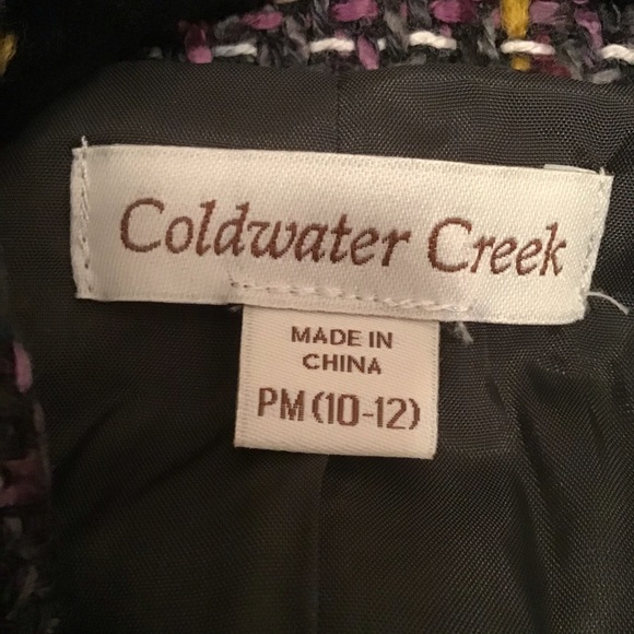 Coldwater Creek Tweed Zip Front Blazer, Size PM - Picture 6 of 8